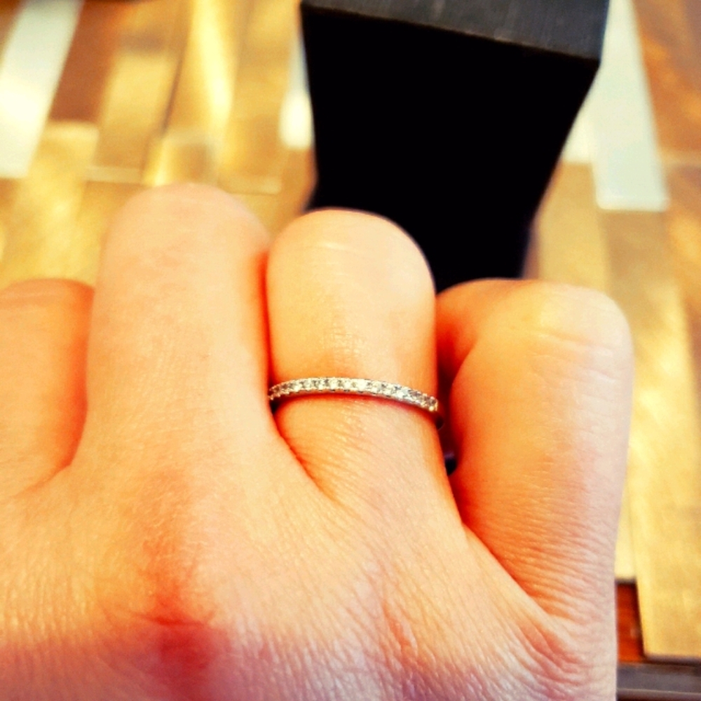 Size 7 silver band CZ